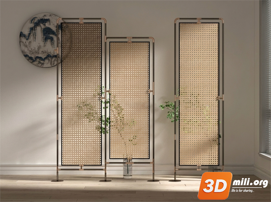 Folding screen Skp Files 